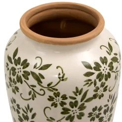 Jarrón verde de cerámica 18cm