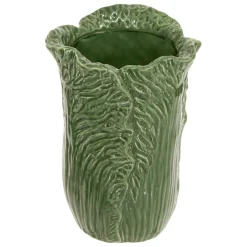 Jarrón verde de cerámica 20cm