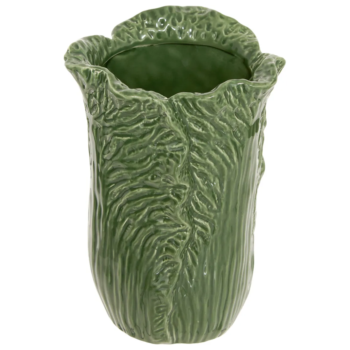 Jarrón verde de cerámica 20cm
