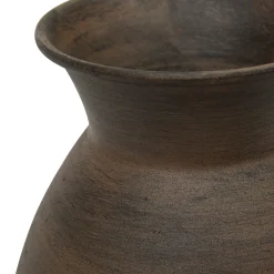 Jarrón WONJA marrón de metal 20x15cm