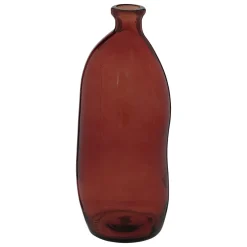 Jarron ULY ámbar de vidro reciclado 35cm