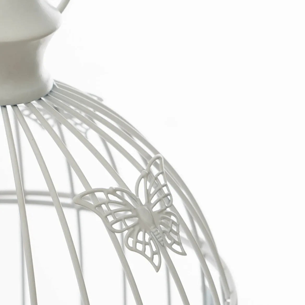 Jaula Blanca De Metal 17x16.5x31Cm