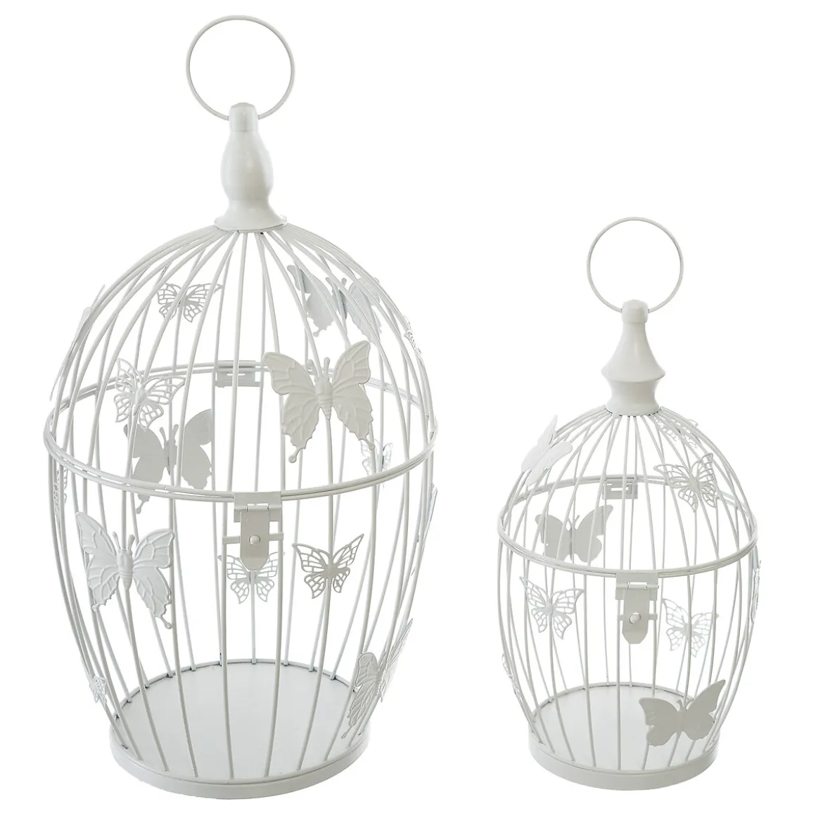 Jaula Blanca De Metal 17x16.5x31Cm