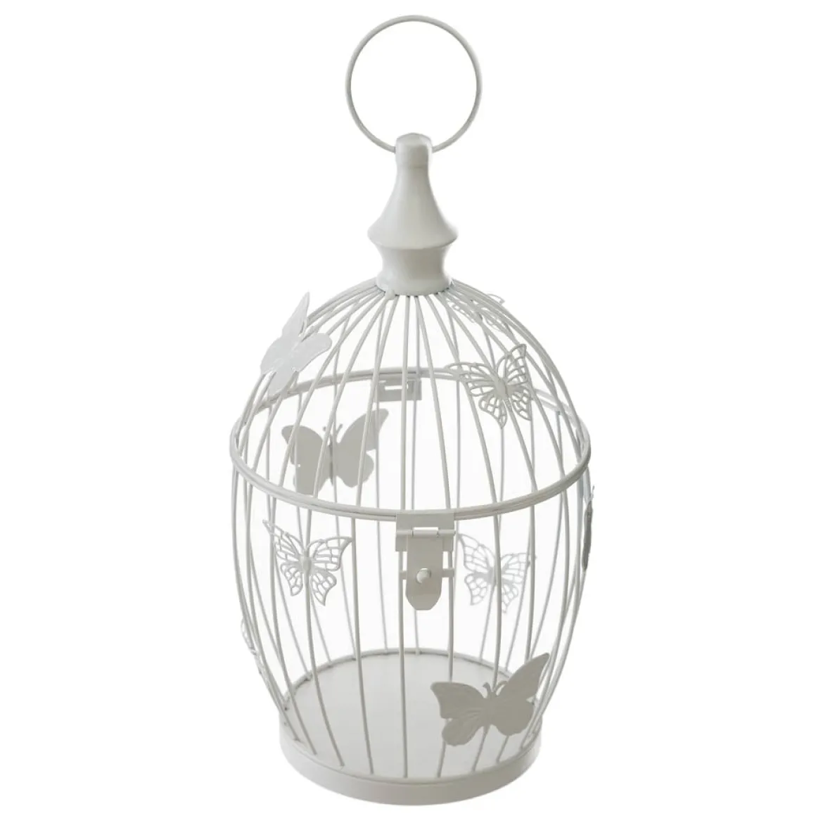 Jaula Blanca De Metal 17x16.5x31Cm
