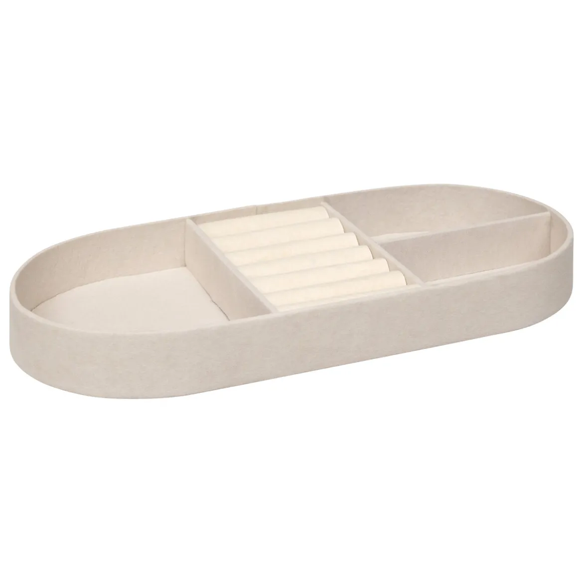 Joyero Enya De Terciopelo Beige