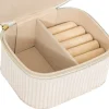 Joyero Enya De Terciopelo Beige