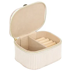 Joyero Enya De Terciopelo Beige