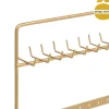 Joyero LAUREL dorado de metal 28.5x15cm