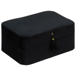 Joyero negro de terciopelo