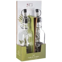 Juego aceitera+vinagrera c/dosificador