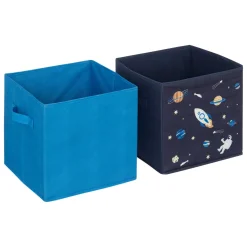 Juego 2 Cubos Almacenaje Astronauta Azul 29x29cm