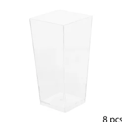Juego 8 Cuencos Cuad. Transparentes