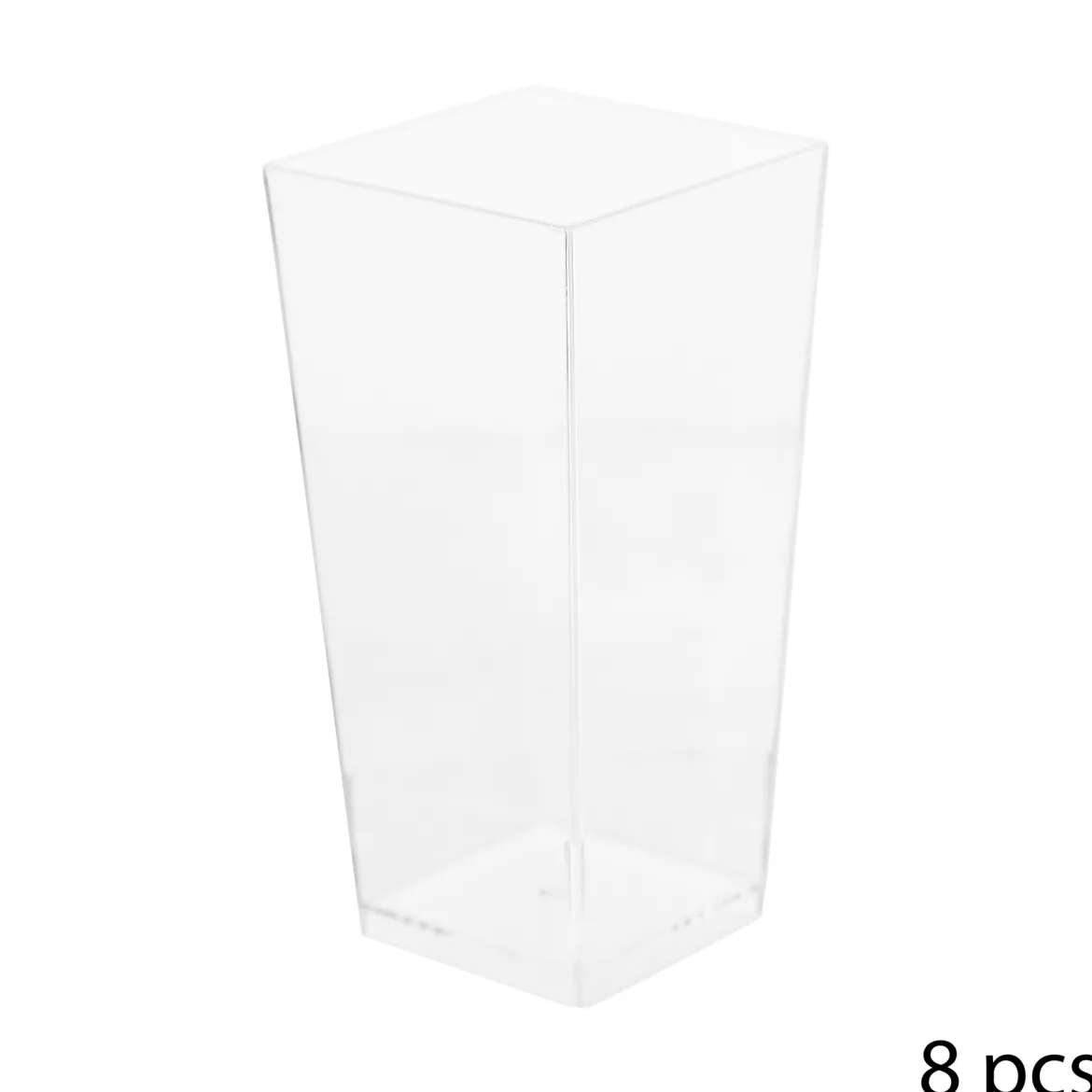 Juego 8 Cuencos Cuad. Transparentes