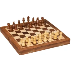 Juego De Ajedrez De Madera 33x30x3Cm