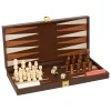 Juego de backgammon y ajedrez JULE marrón