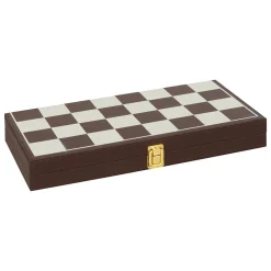 Juego de backgammon y ajedrez JULE marrón