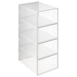 Juego De 4 Cajas Apilables P/Zapatos Stack
