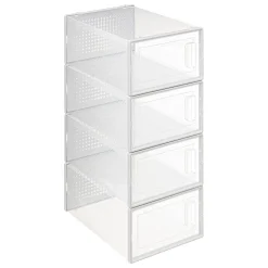 Juego De 4 Cajas Apilables P/Zapatos Stack