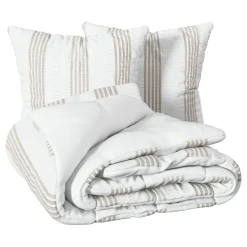 Juego de cama doble y 2 fundas almohadas STRIPES