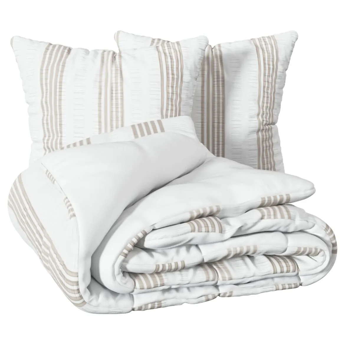 Juego de cama doble y 2 fundas almohadas STRIPES