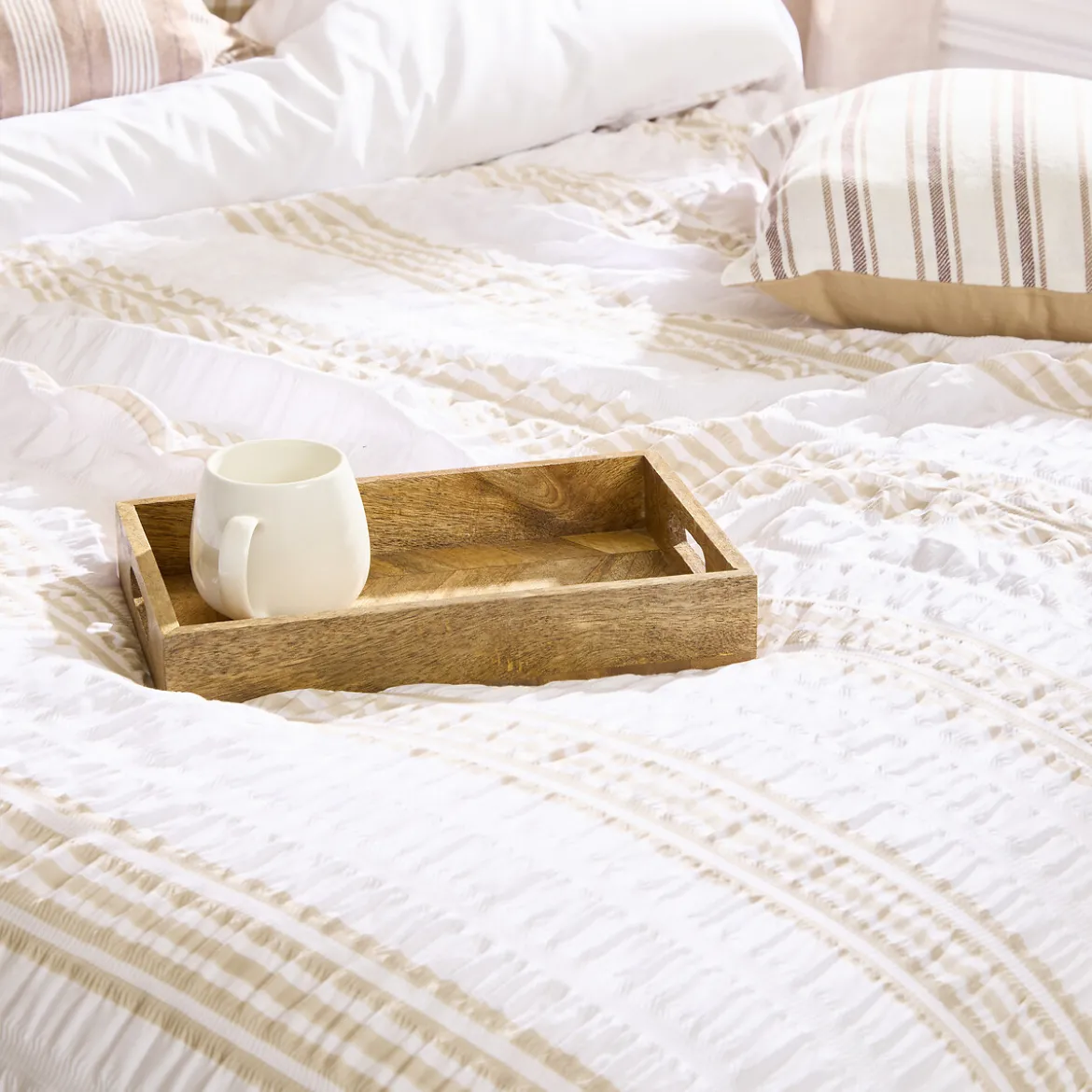 Juego de cama doble y 2 fundas almohadas STRIPES