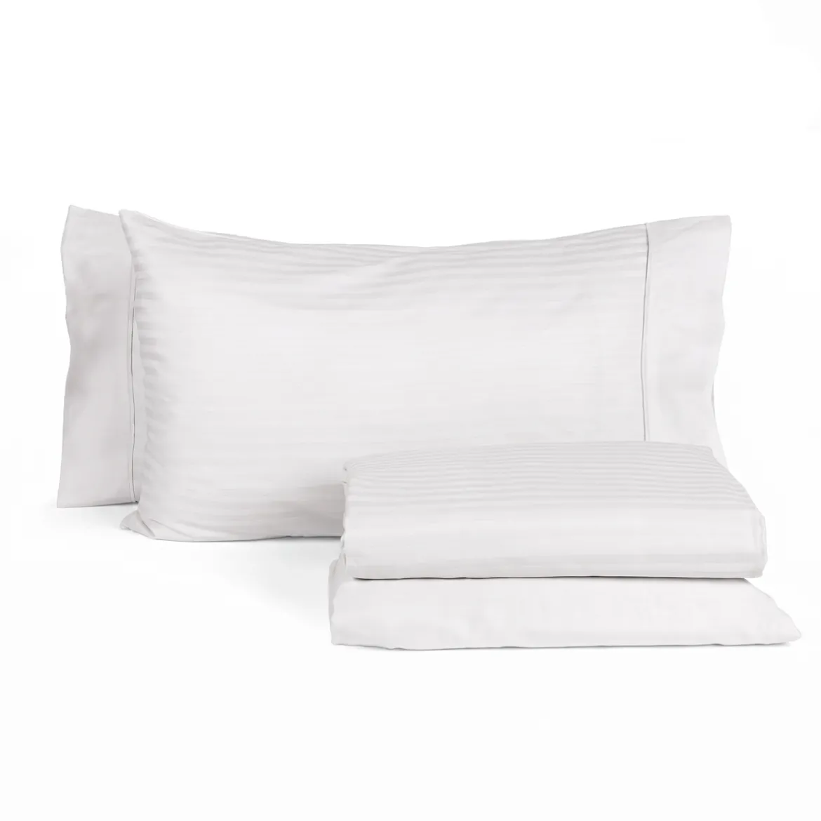 Juego de cama doble y 2 fundas de almohada blanco