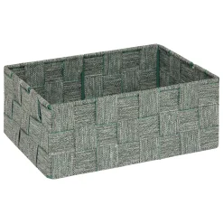 Juego de 3 cestas verde de poliéster