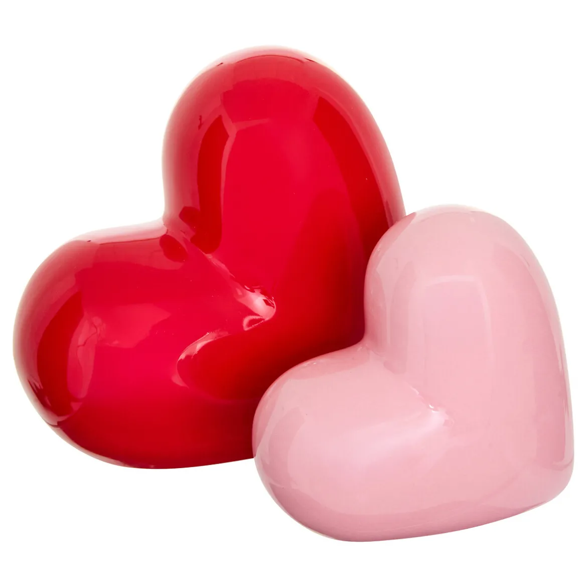 Juego de 2 corazones decorativos 14cm