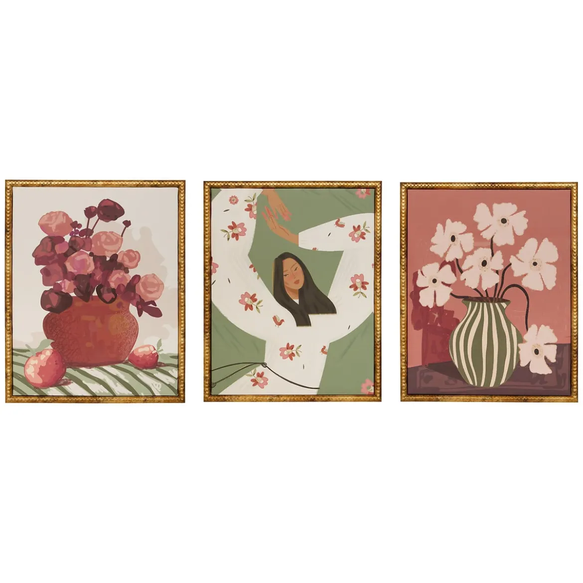 Juego de 3 cuadros decorativos MONA 20x25cm