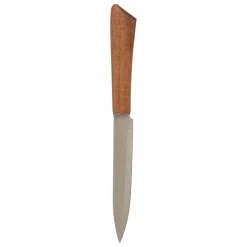 Juego de 5 cuchillos con soporte marrón