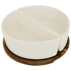 Juego de 2 cuencos de aperitivos ELEGANCE blanco