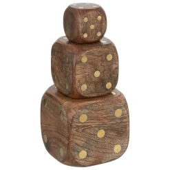 Juego de 3 dados decorativos ROGER 10x10cm