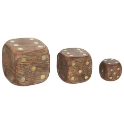 Juego de 3 dados decorativos ROGER 10x10cm