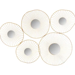 Juego De 5 Espejos Decorativos Metal