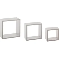 Juego De 3 Estantes Cubo Mdf 24/27/30Cm