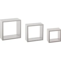 Juego De 3 Estantes Cubo Mdf 15/20/25Cm
