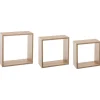 Juego De 3 Estantes Cubo Mdf Roble