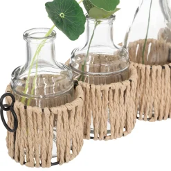 Juego De 5 Floreros De Vidrio C/Plantas