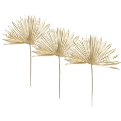 Juego De 3 Hojas De Palma Doradas 50Cm
