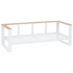 Juego de jardín EMPERIA blanco de madera acacia