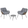 Juego de jardín PAOPAO gris graphite 2 plazas