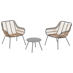 Juego de jardín PAOPAO gris graphite 2 plazas