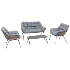 Juego de Jardín PAOPAO gris graphite 4 plazas