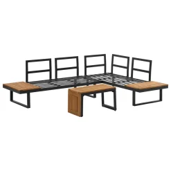 Juego de jardín RELAX esquinero gris