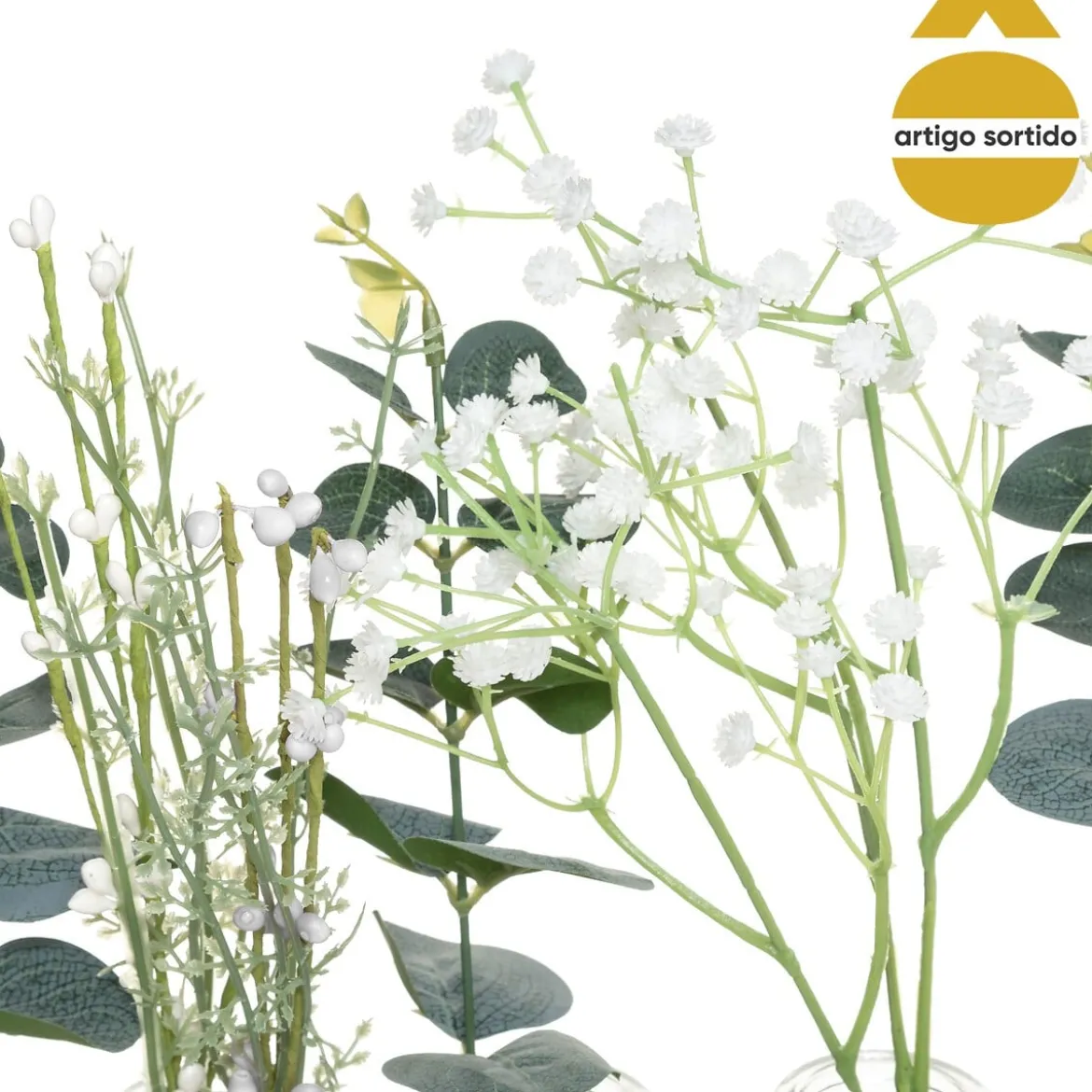 Juego De 5 Jarrones Con Plantas Artificiales