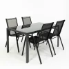 Juego de mesa con tablero de vidrio y 4 sillas
