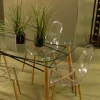 Juego de mesa con tapa vidrio + 4 sillas VANITY