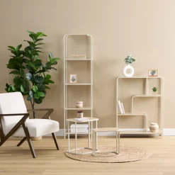 Juego de 2 mesas de centro CURVY beige