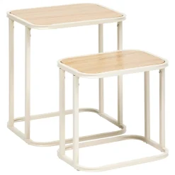 Juego de 2 mesas de centro CURVY beige