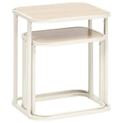 Juego de 2 mesas de centro CURVY beige